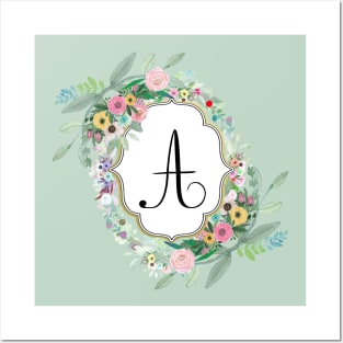 Monogram Letter A Posters and Art